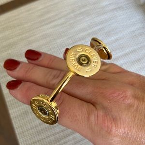 Gold tone shotgun shell bracelet